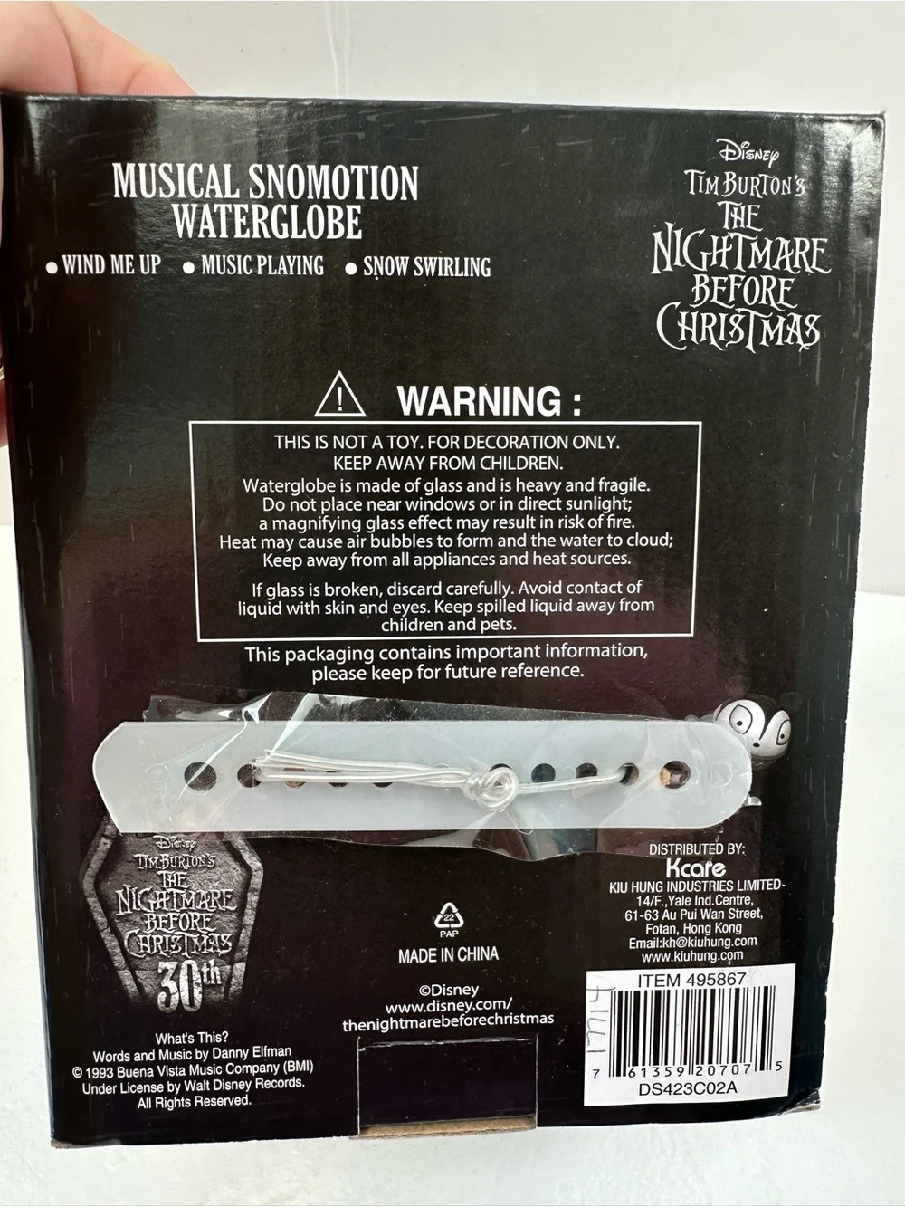 Jack & Sally Musical Snow Globe